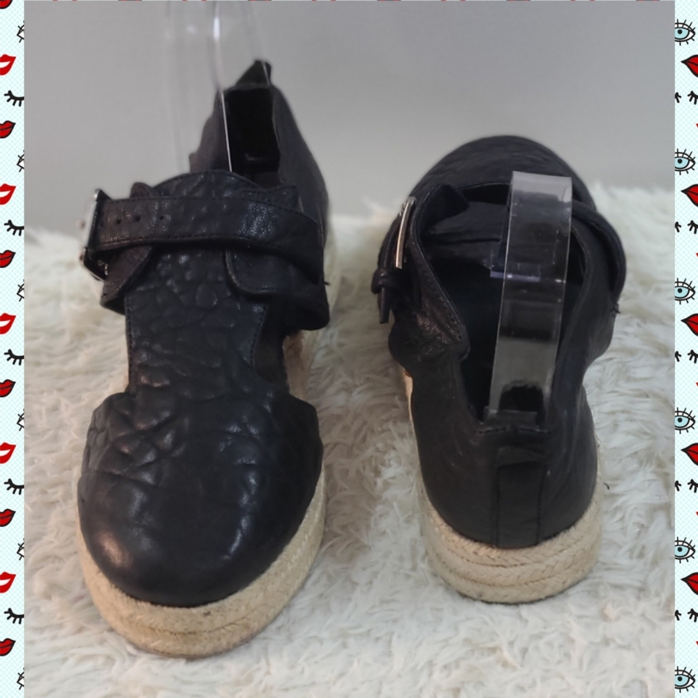 FREE PEOPLE PEBBLE GRAIN LEATHER ESPADRILLED - Picture 2 of 5